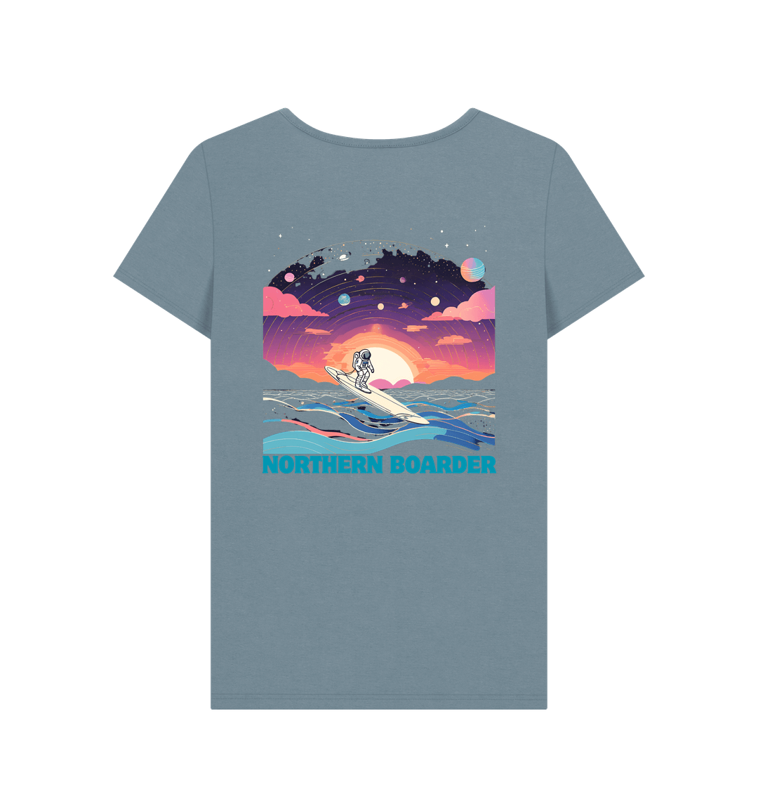 Stone Blue Printed T-shirt Back