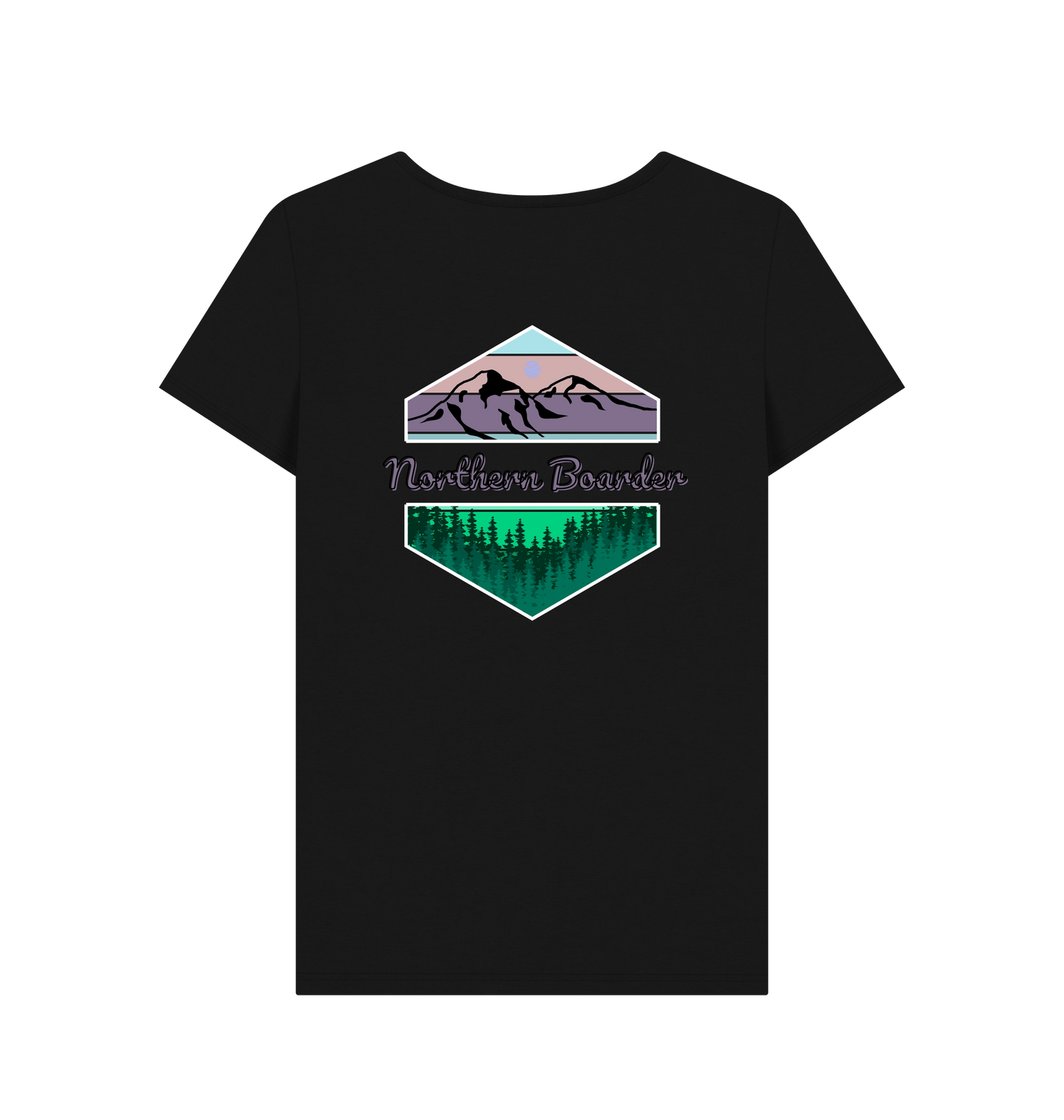 Black Printed T-shirt Back