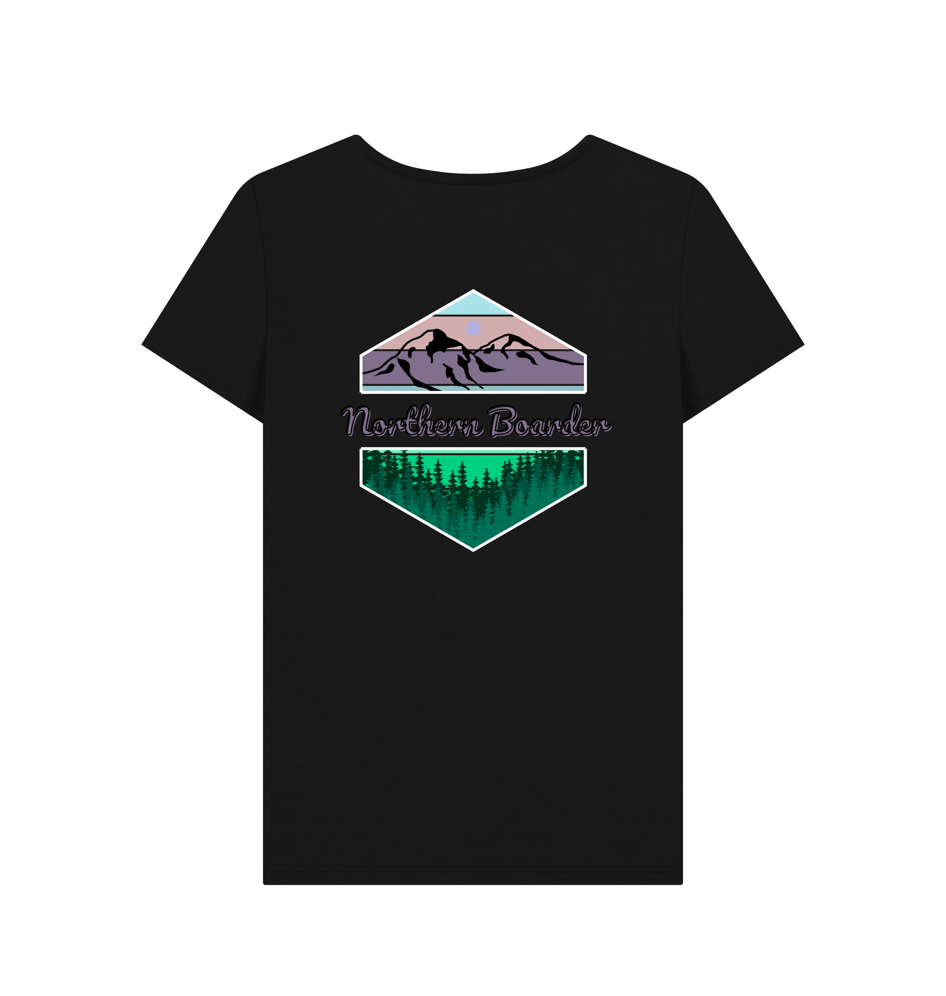 Black Printed T-shirt Back