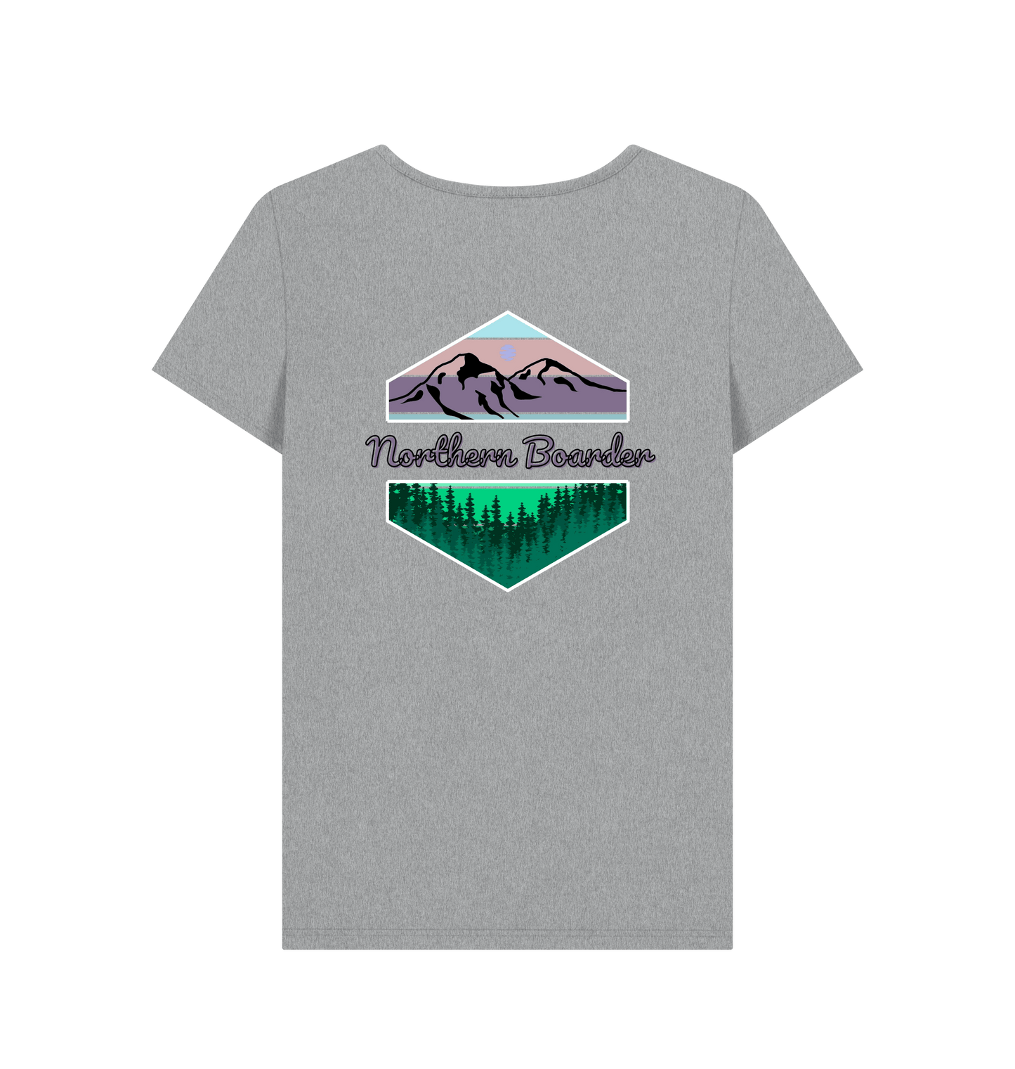 Athletic Grey Printed T-shirt Back