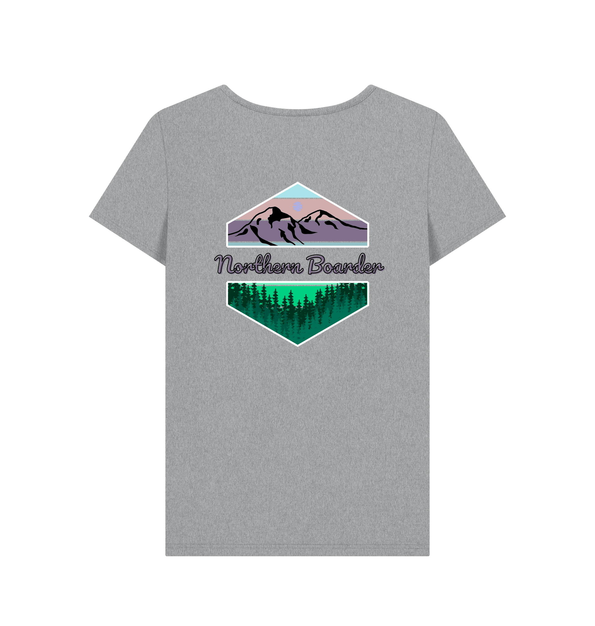 Athletic Grey Printed T-shirt Back