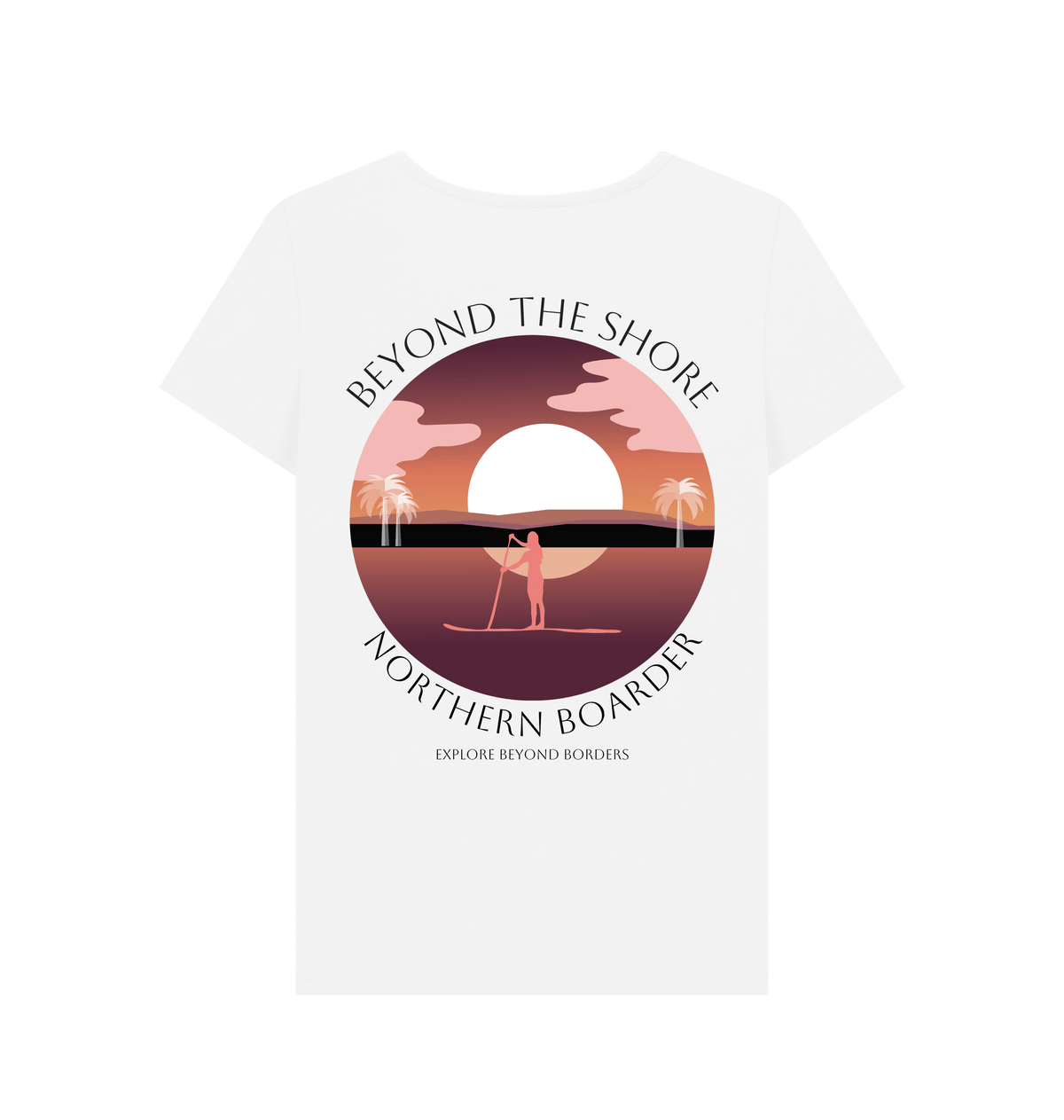 White Printed T-shirt Back