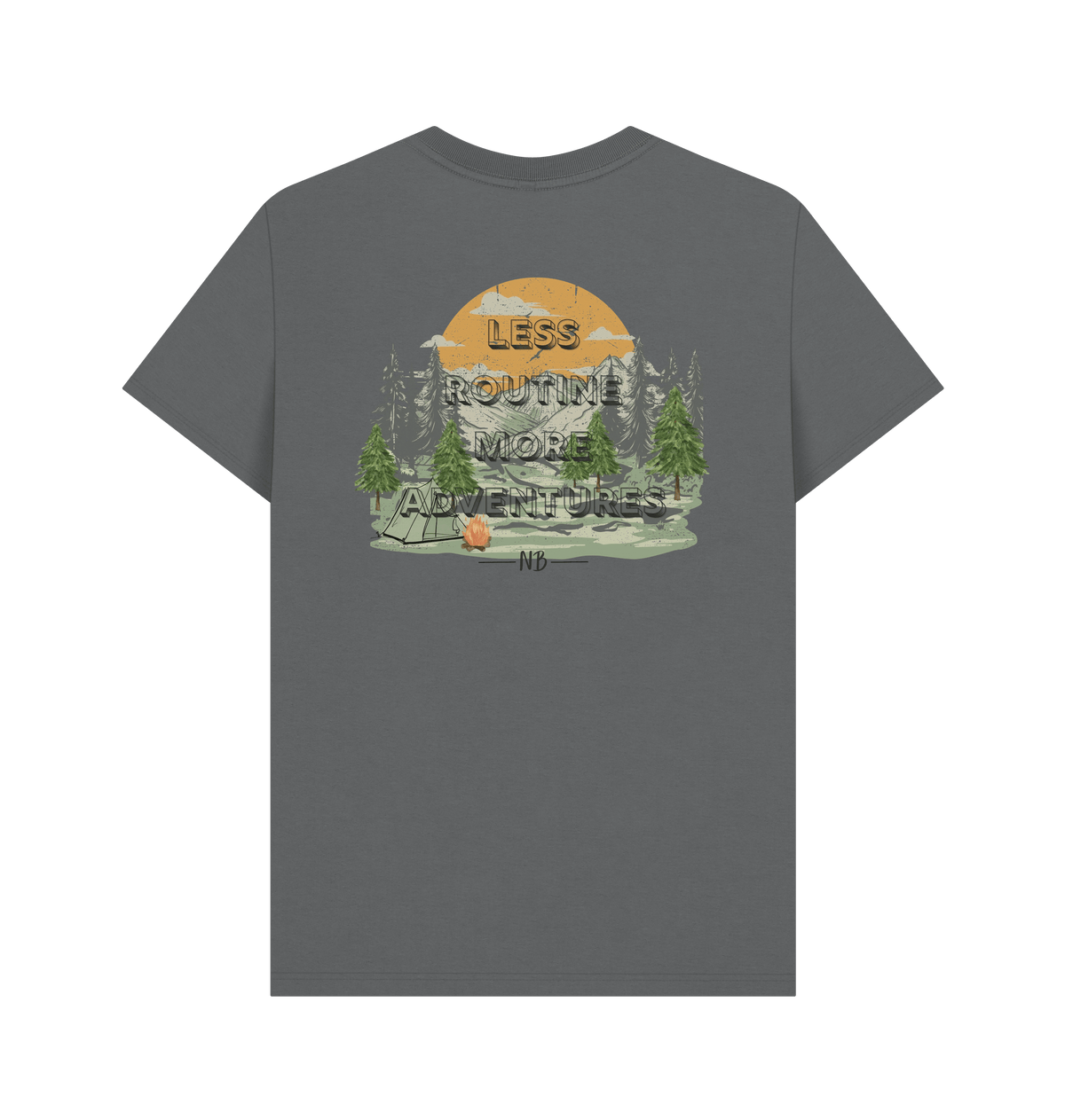Slate Grey Printed T-shirt Back