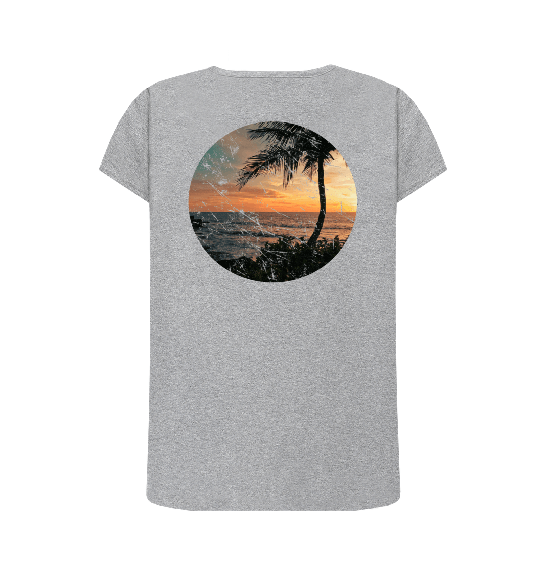 Athletic Grey Printed T-shirt Back