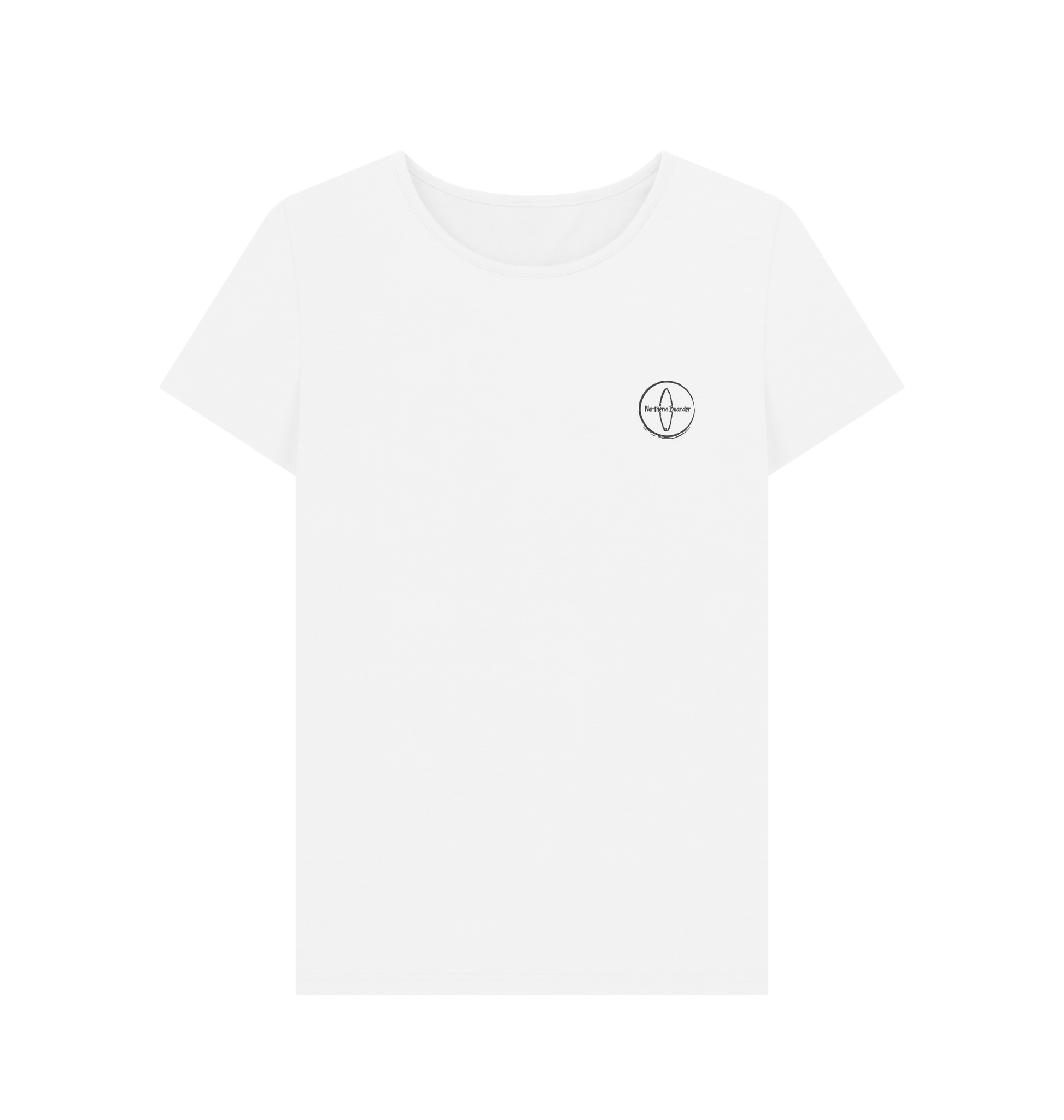 White Printed T-shirt Front