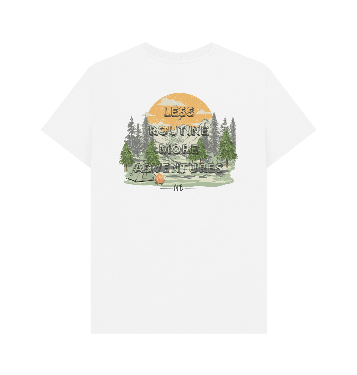 White Printed T-shirt Back