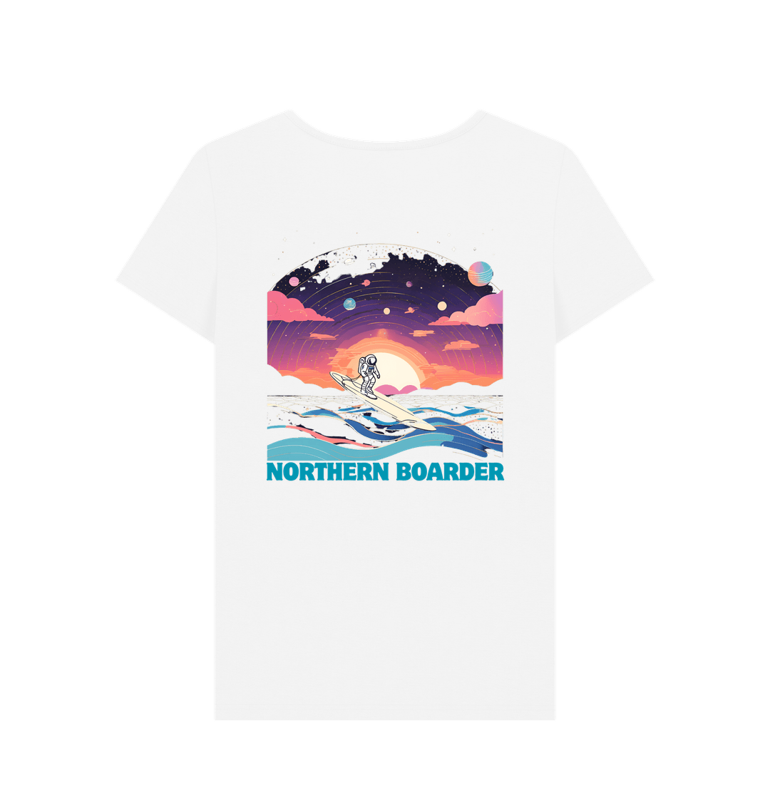 White Printed T-shirt Back