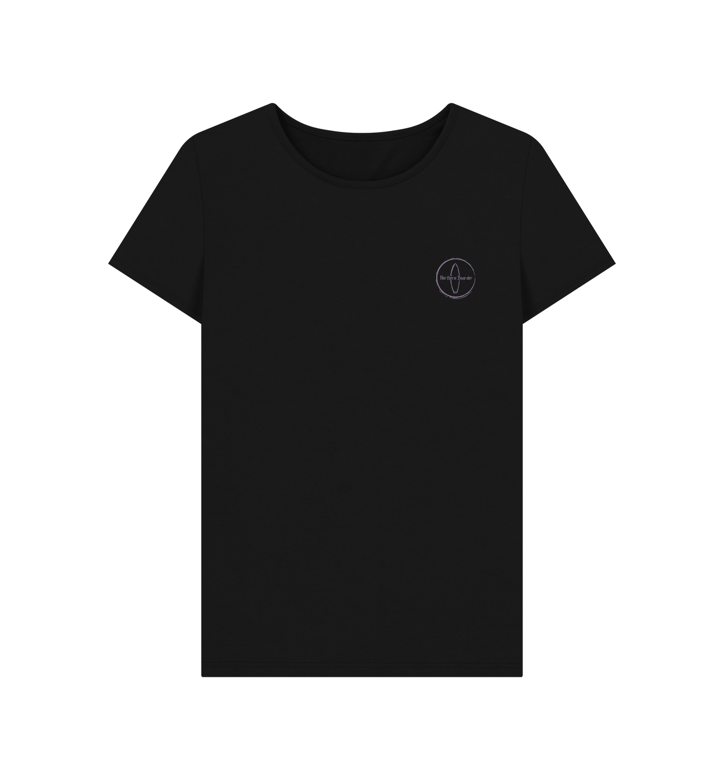 Black Printed T-shirt Front