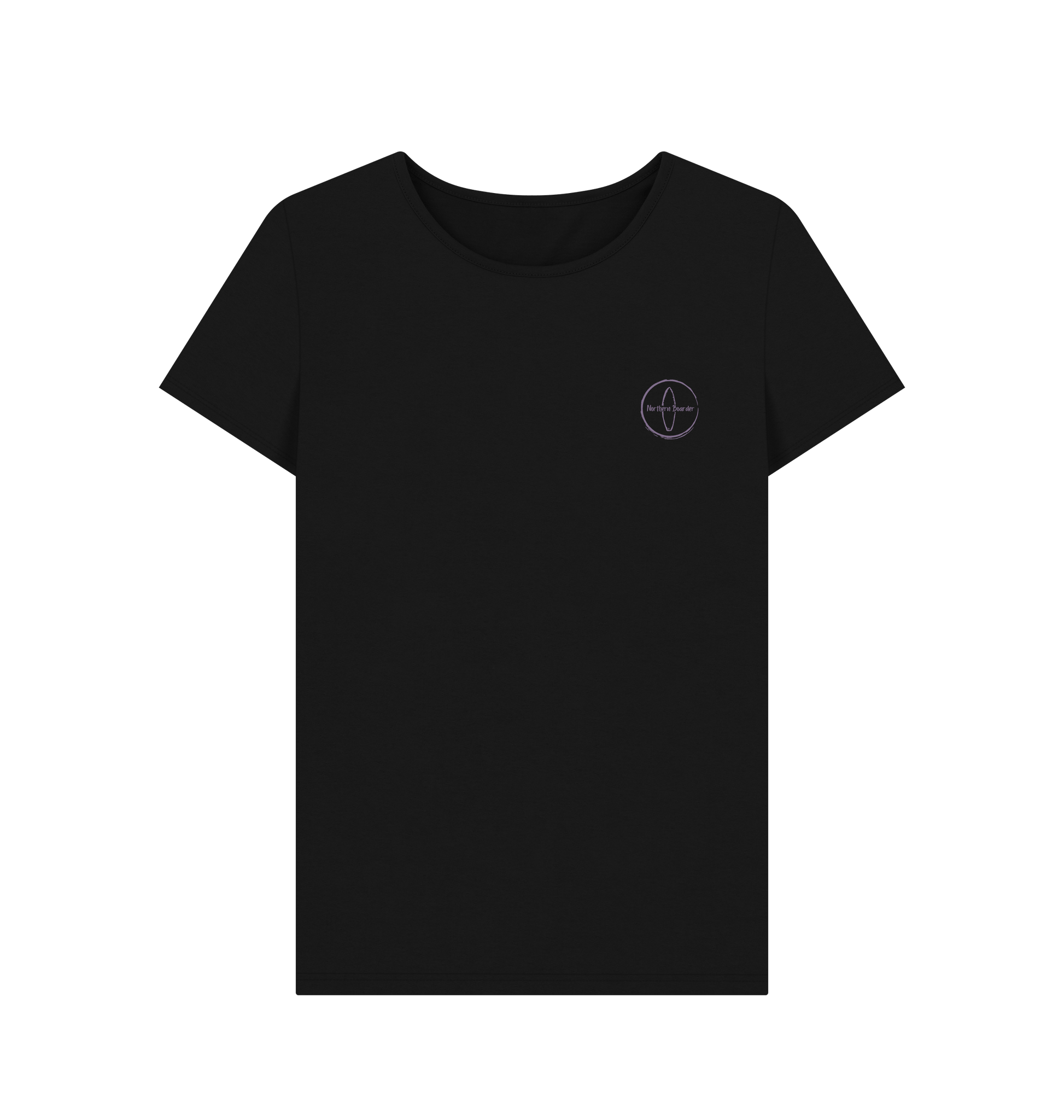 Black Printed T-shirt Front