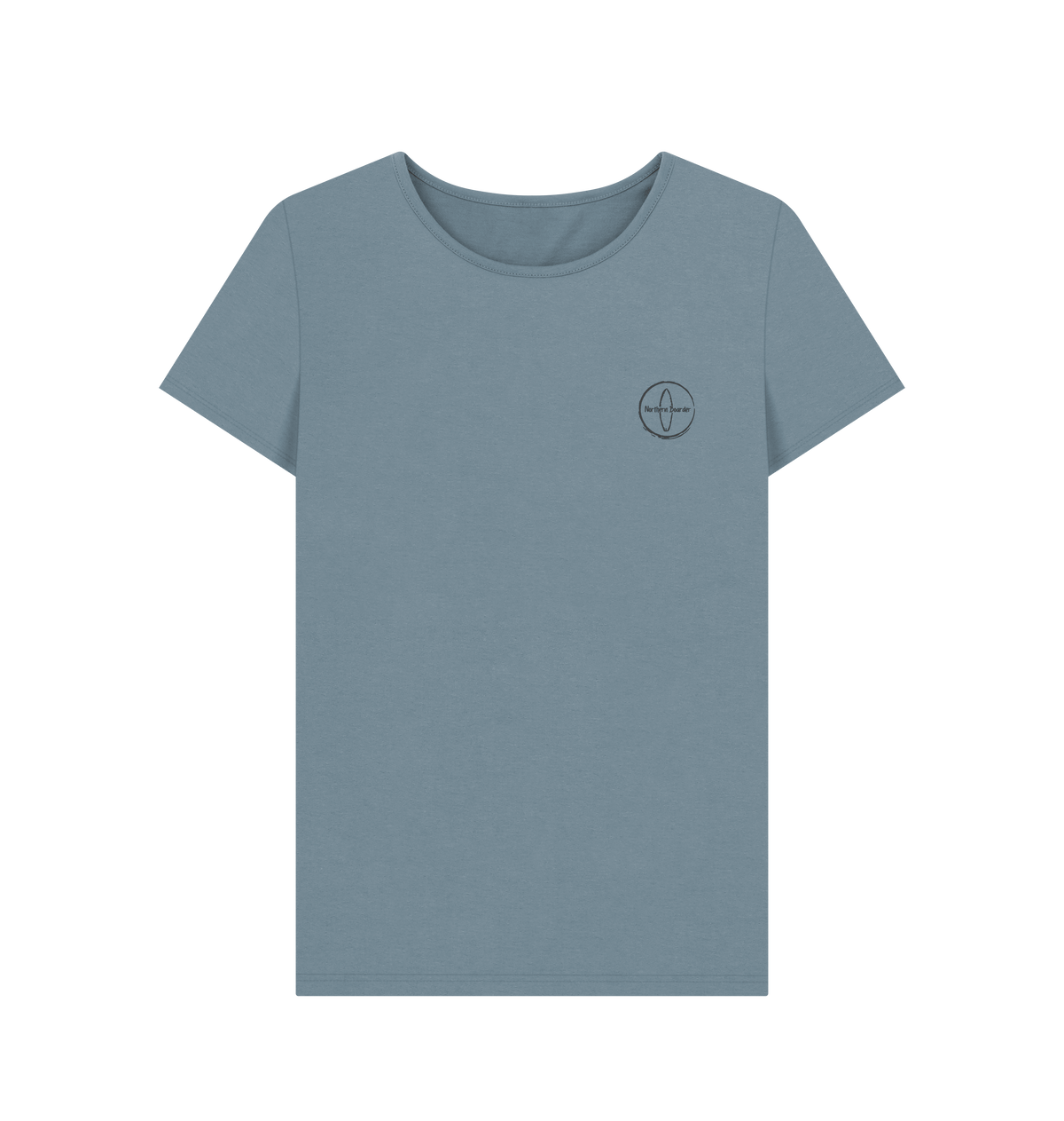 Stone Blue Printed T-shirt Front