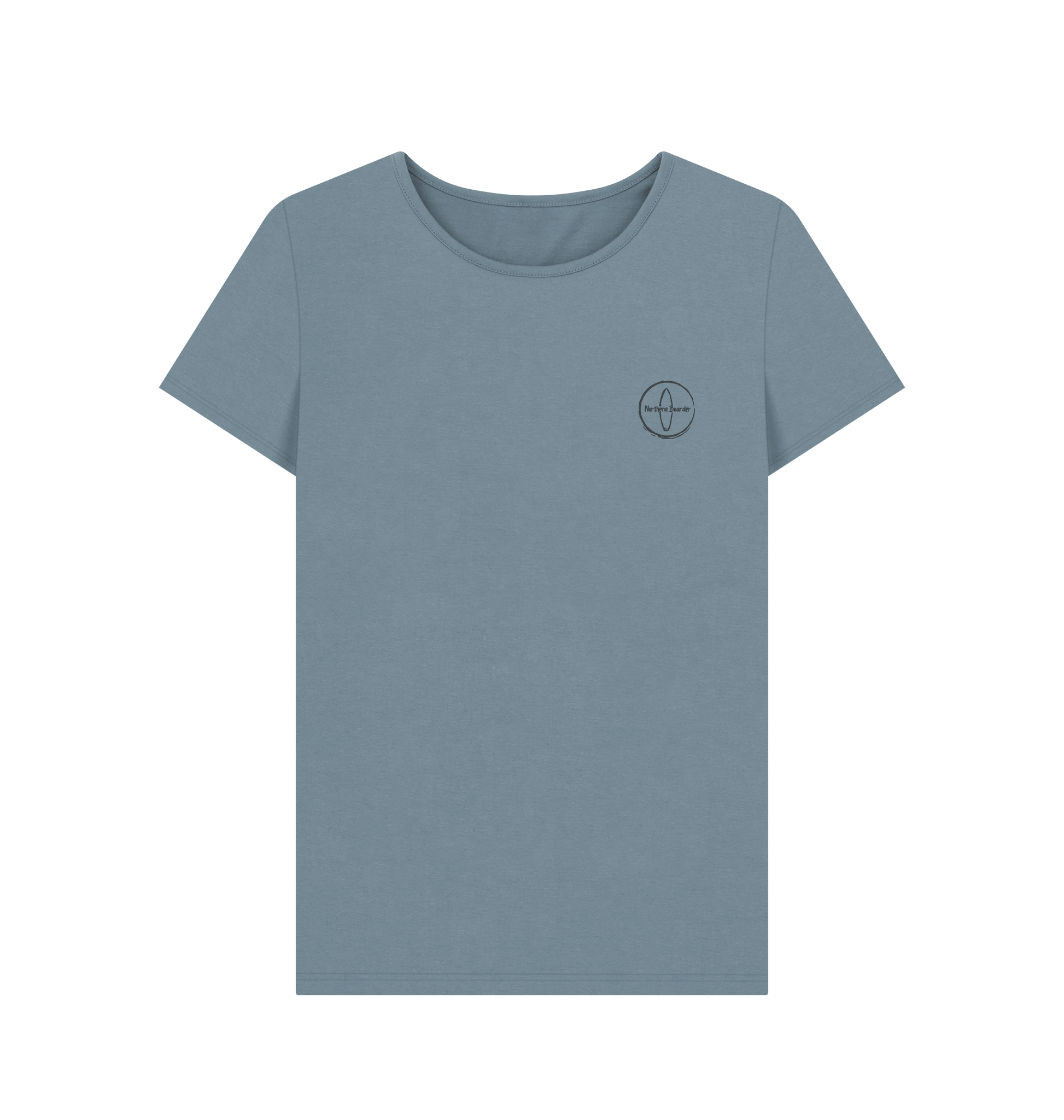 Stone Blue Printed T-shirt Front