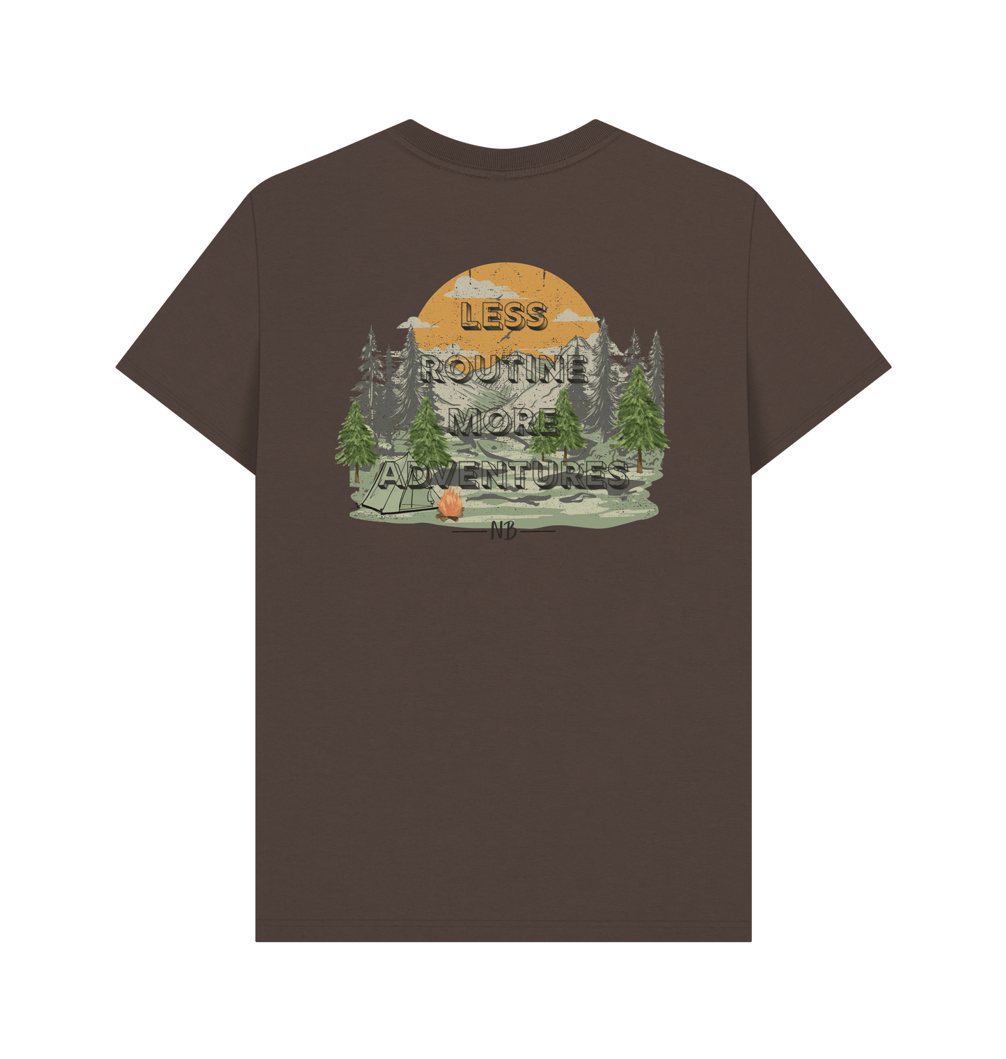 Chocolate Printed T-shirt Back
