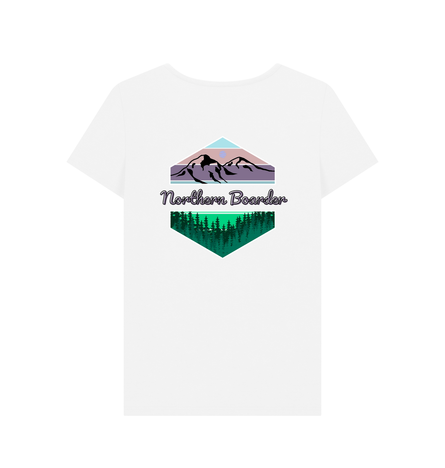 White Printed T-shirt Back