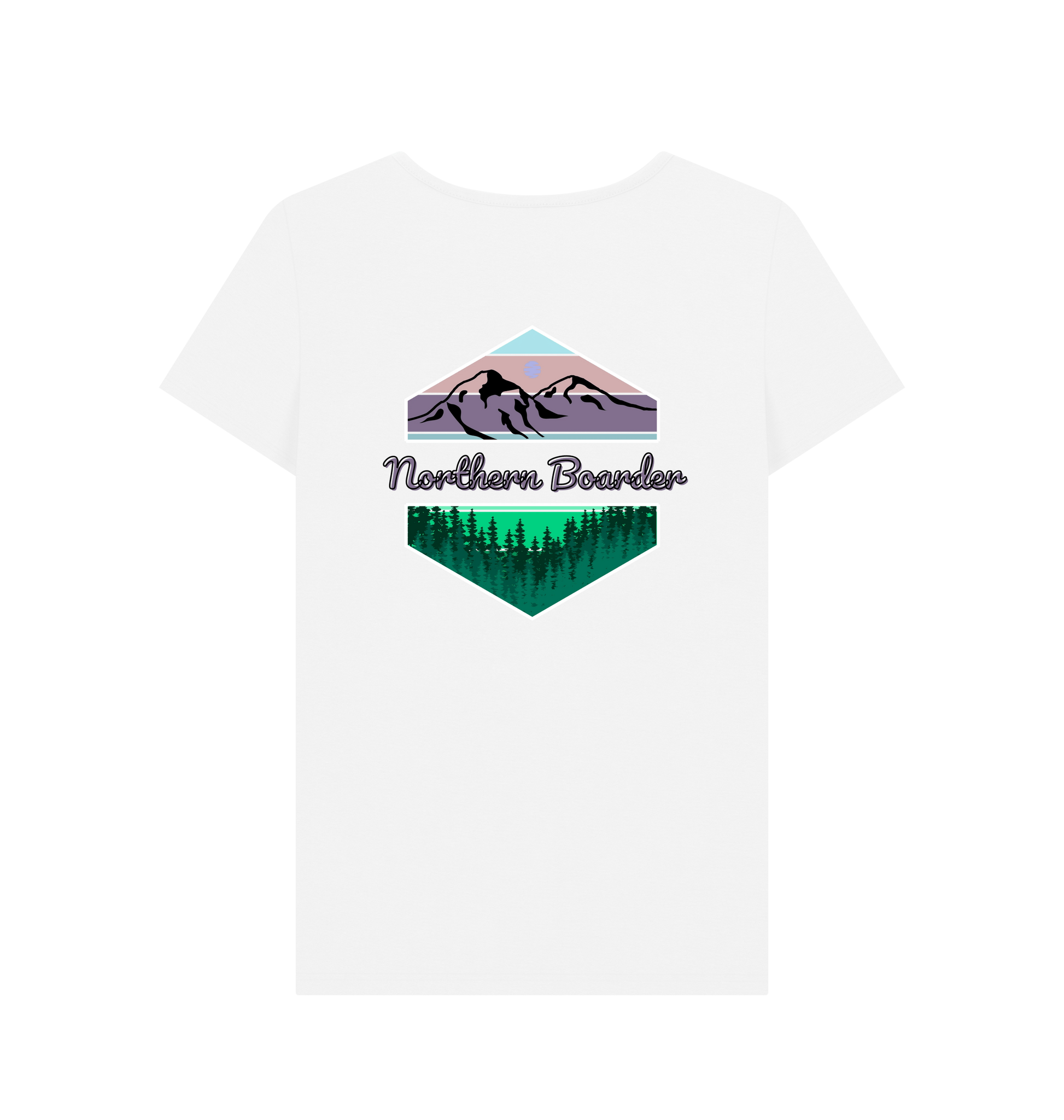 White Printed T-shirt Back