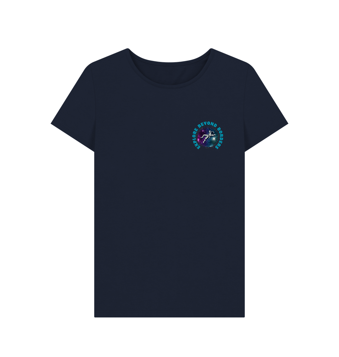 Navy Blue Printed T-shirt Front