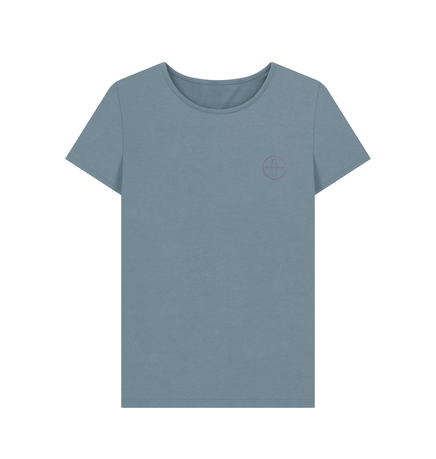 Stone Blue Printed T-shirt Front