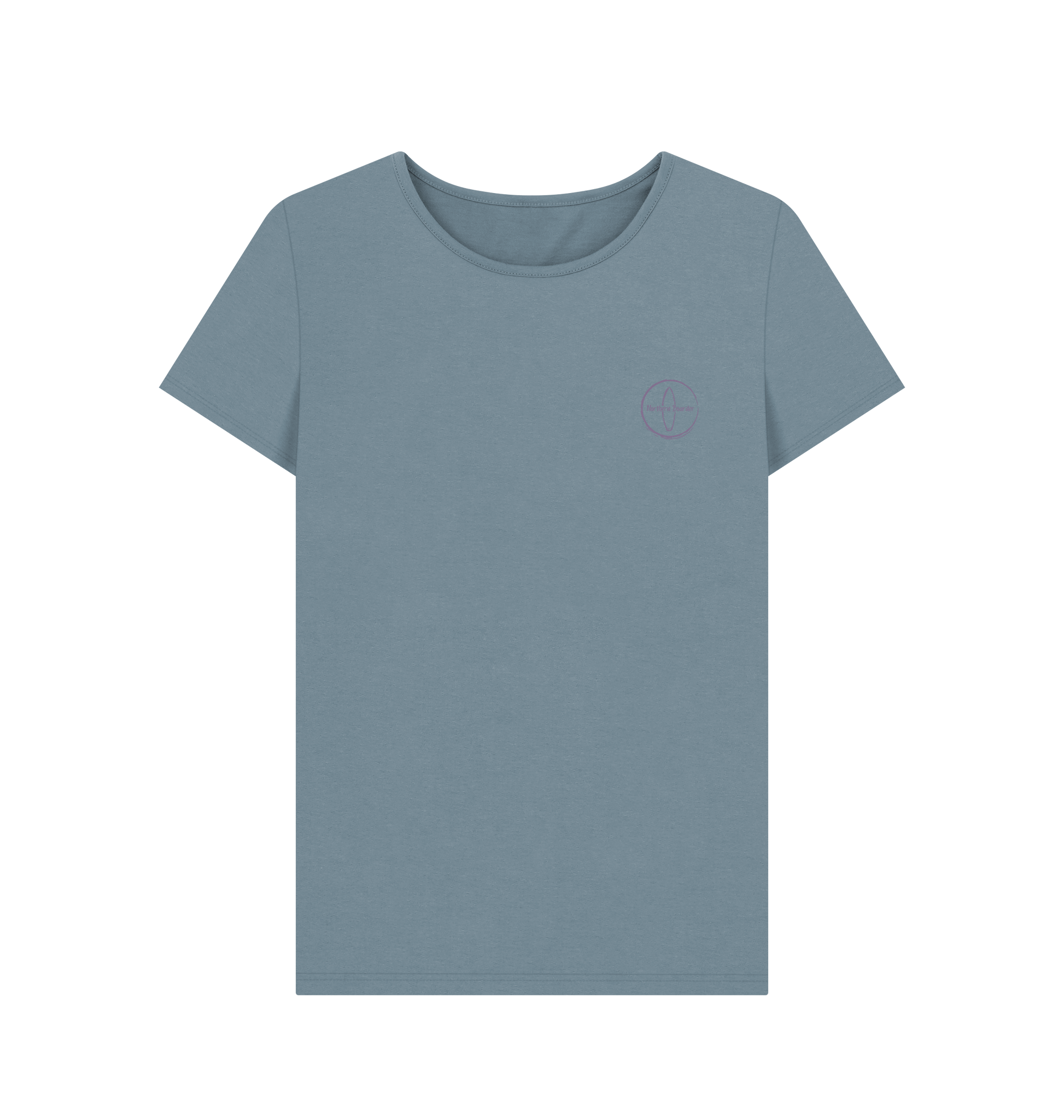 Stone Blue Printed T-shirt Front
