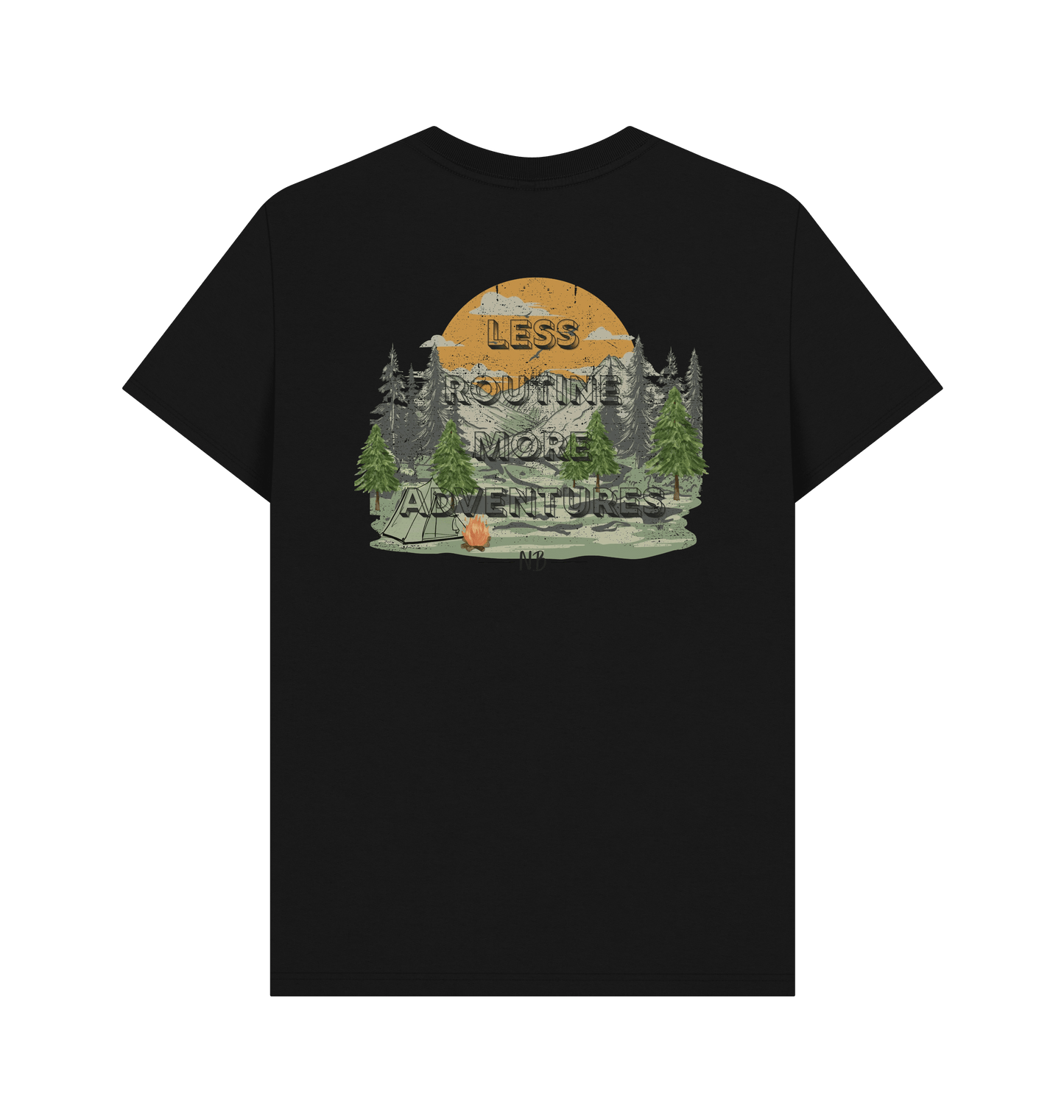 Black Printed T-shirt Back