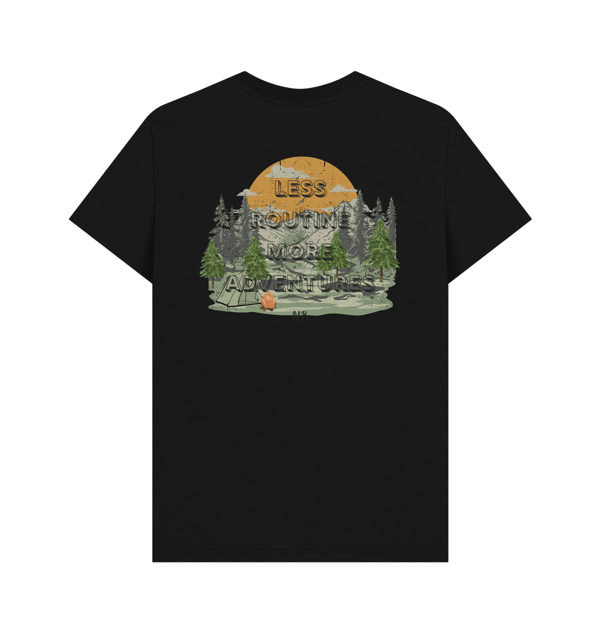 Black Printed T-shirt Back