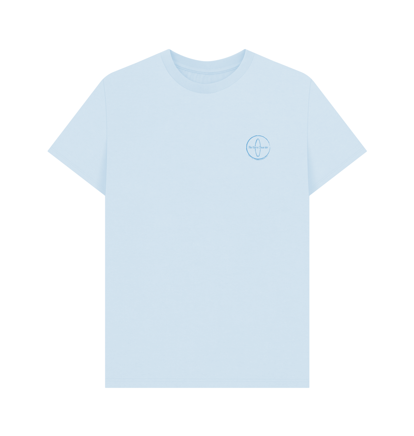 Sky Blue Printed T-shirt Front