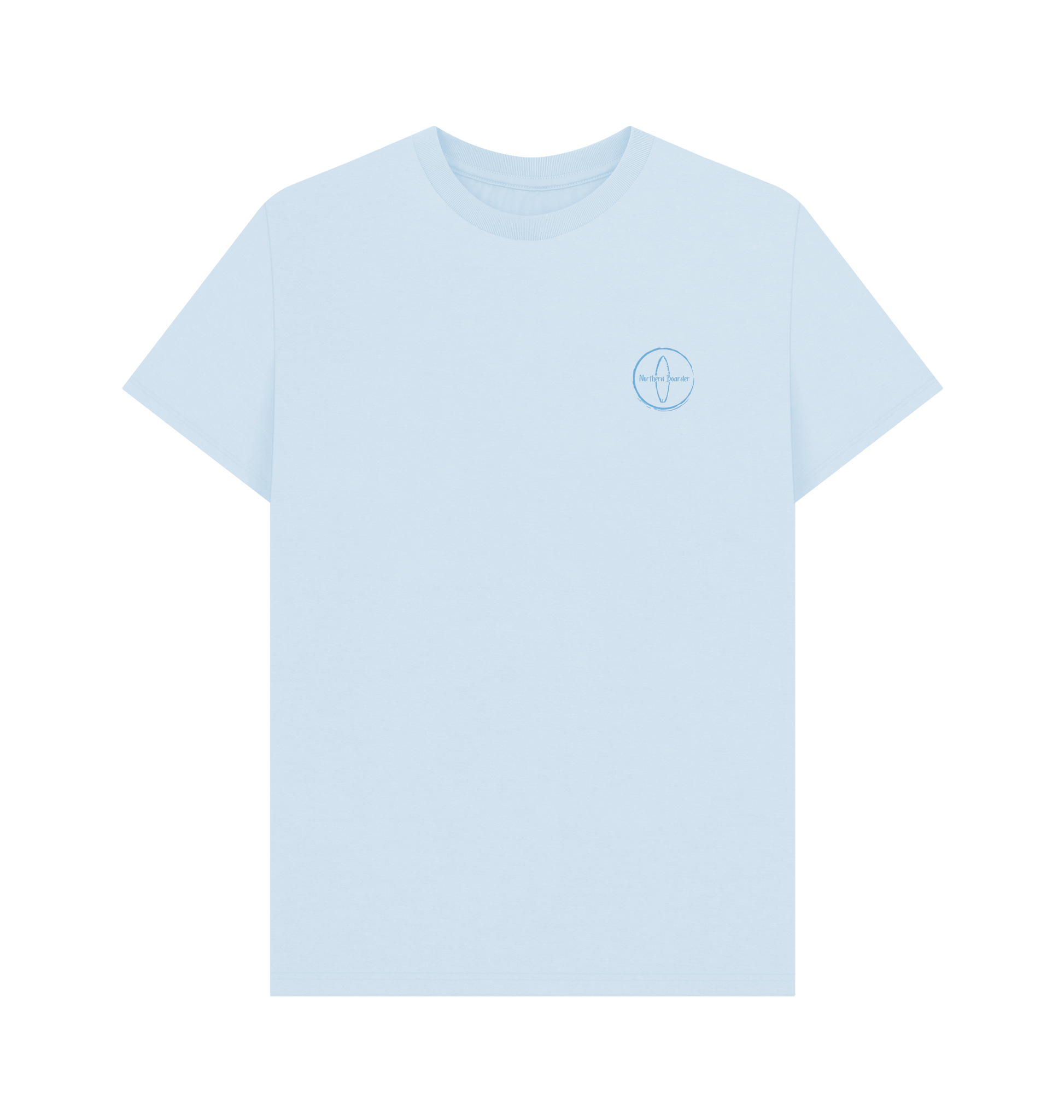 Sky Blue Printed T-shirt Front