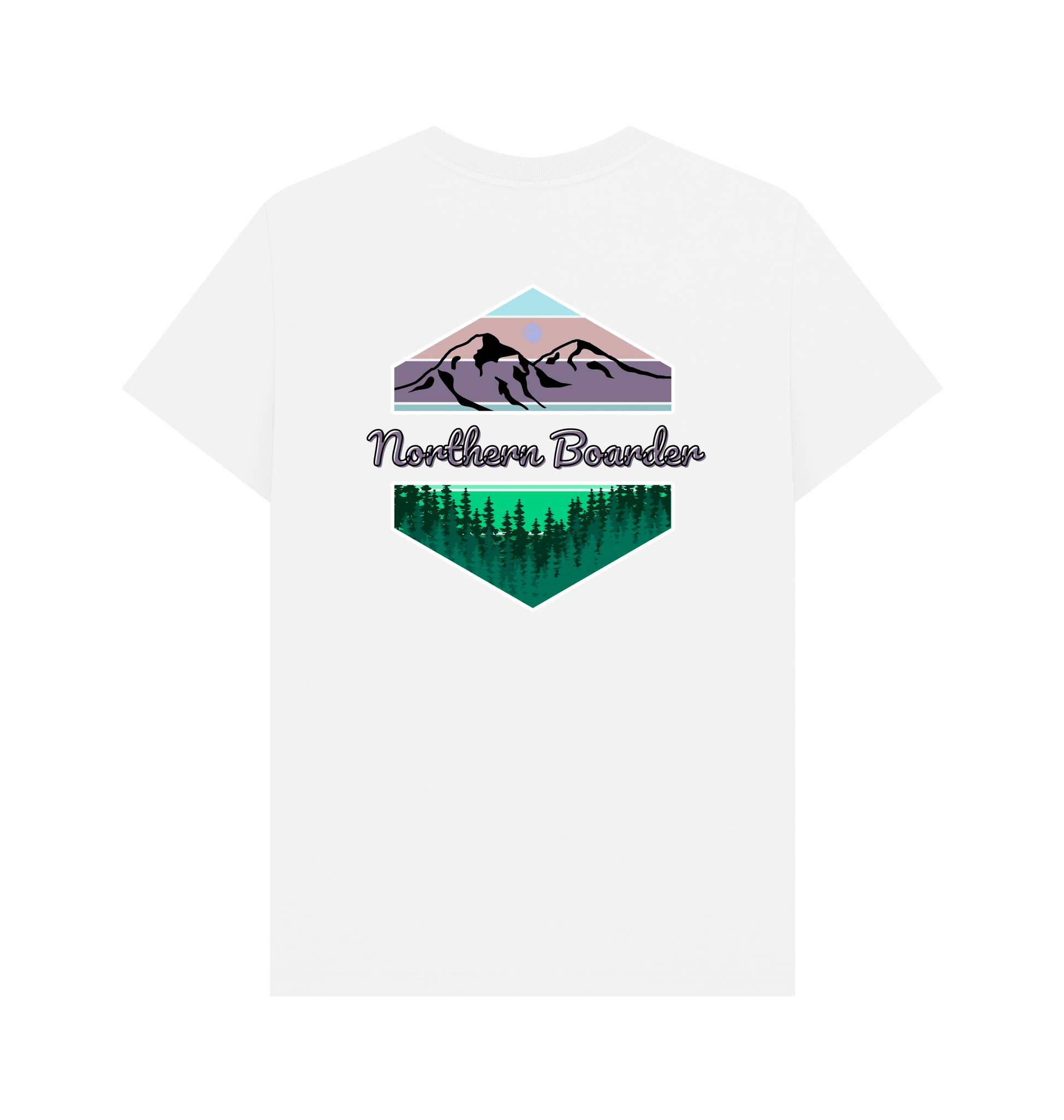 White Printed T-shirt Back