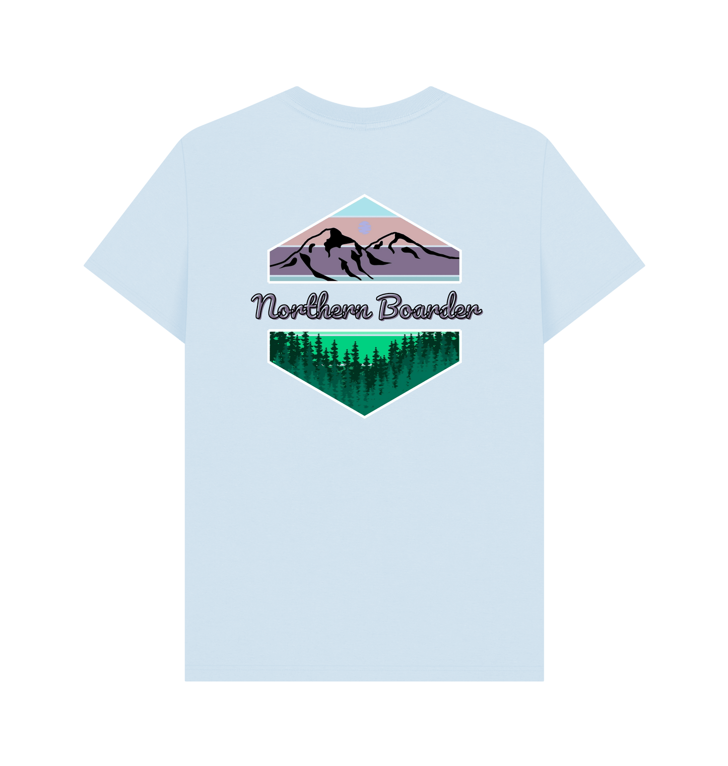 Sky Blue Printed T-shirt Back