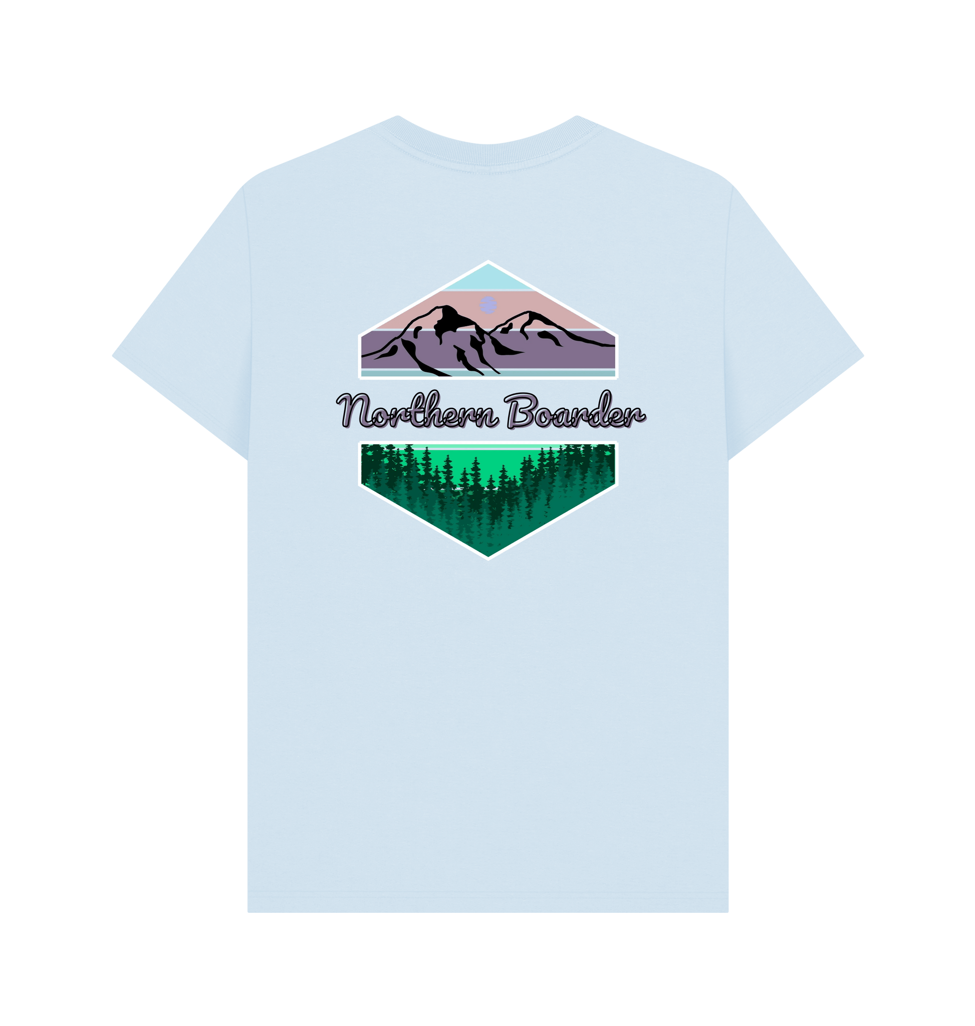 Sky Blue Printed T-shirt Back