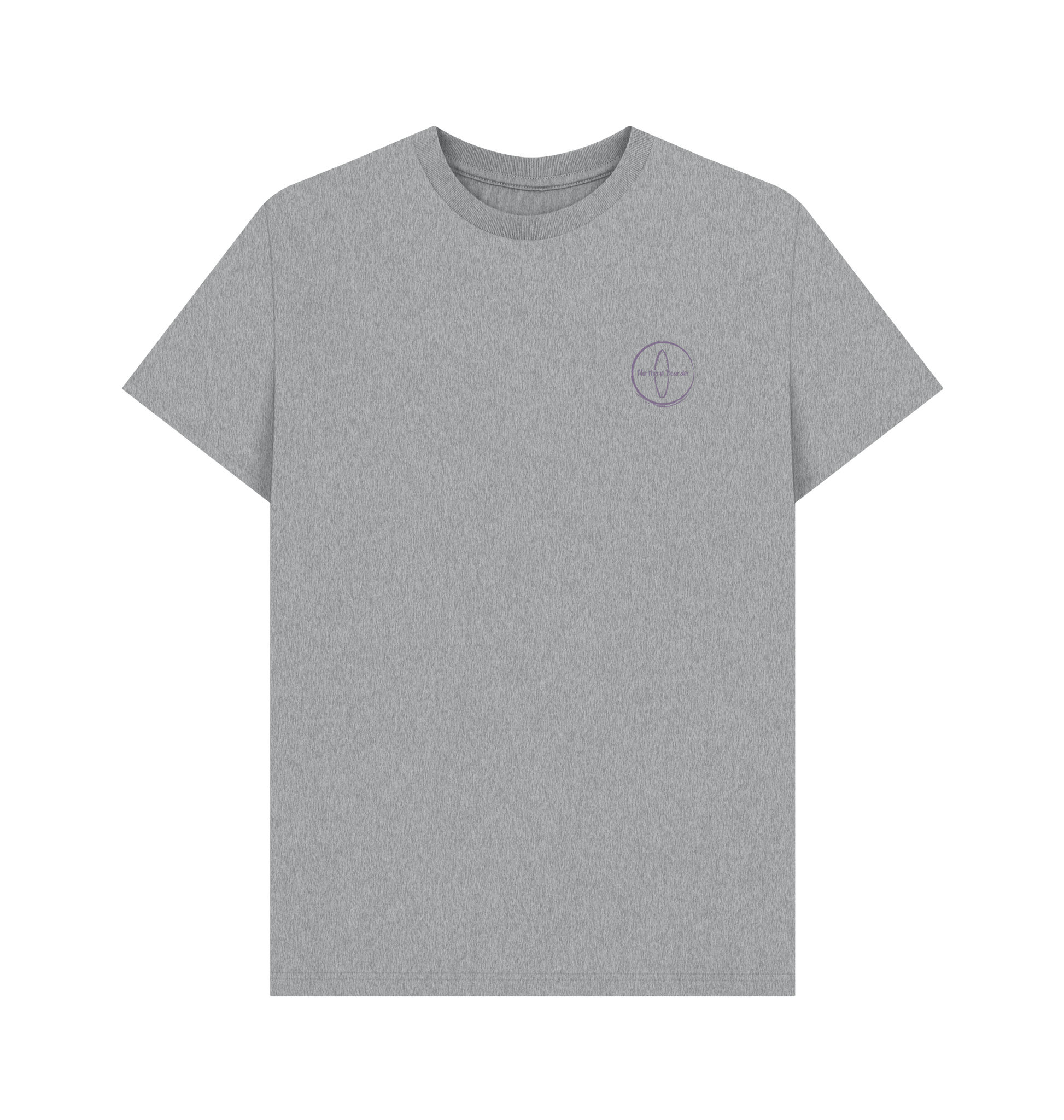 Athletic Grey Printed T-shirt Front