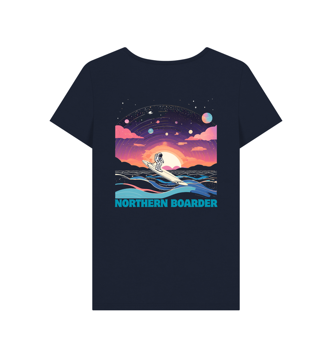 Navy Blue Printed T-shirt Back
