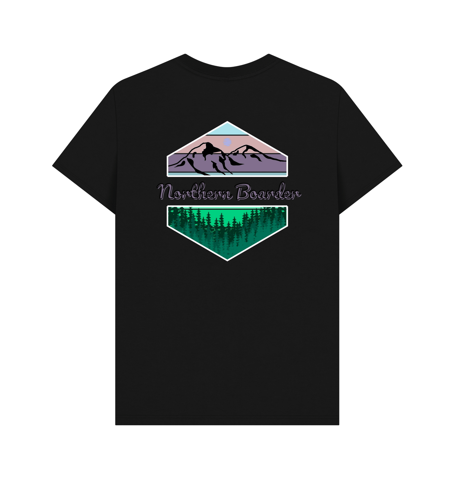 Black Printed T-shirt Back