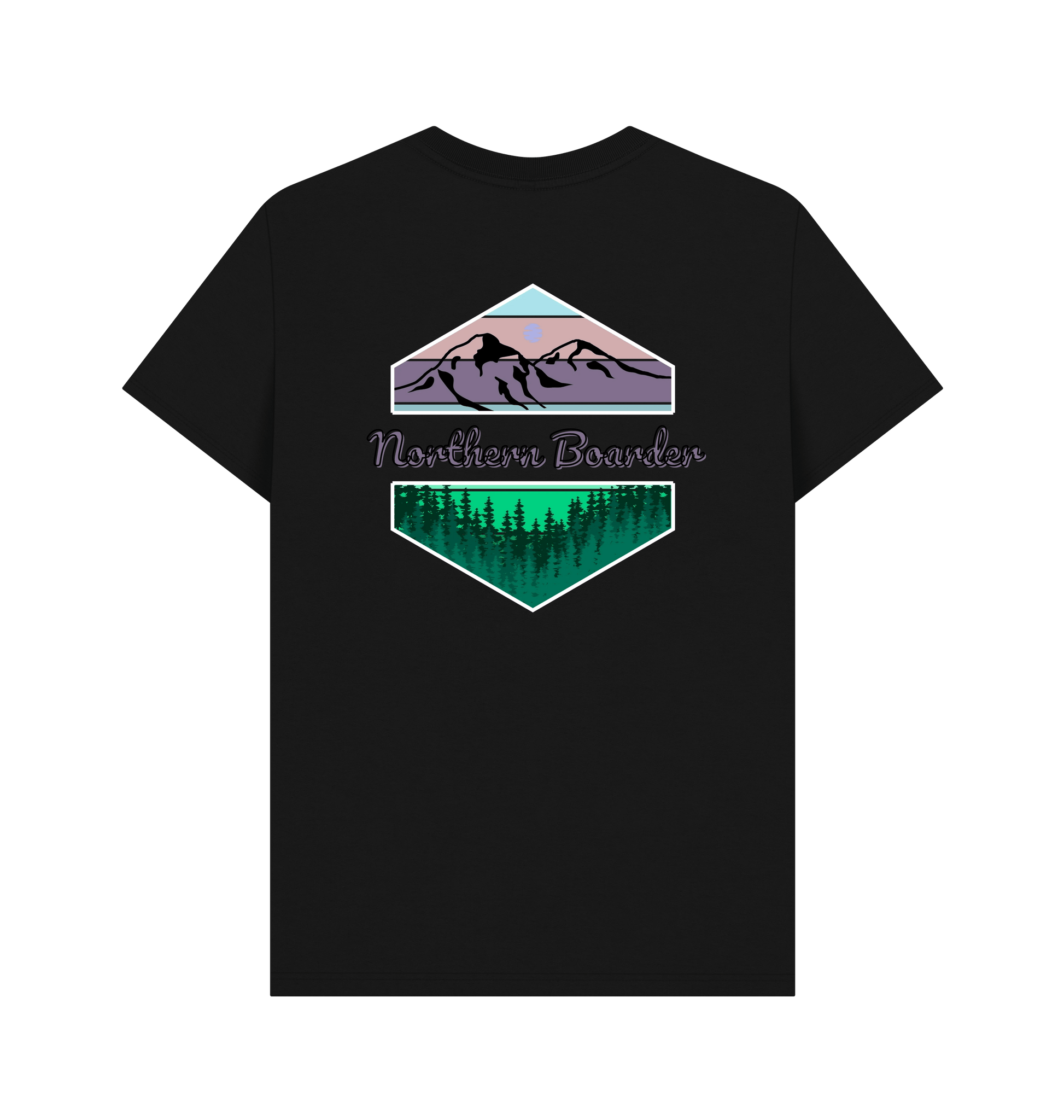 Black Printed T-shirt Back