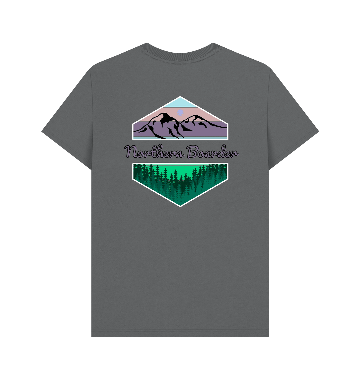 Slate Grey Printed T-shirt Back