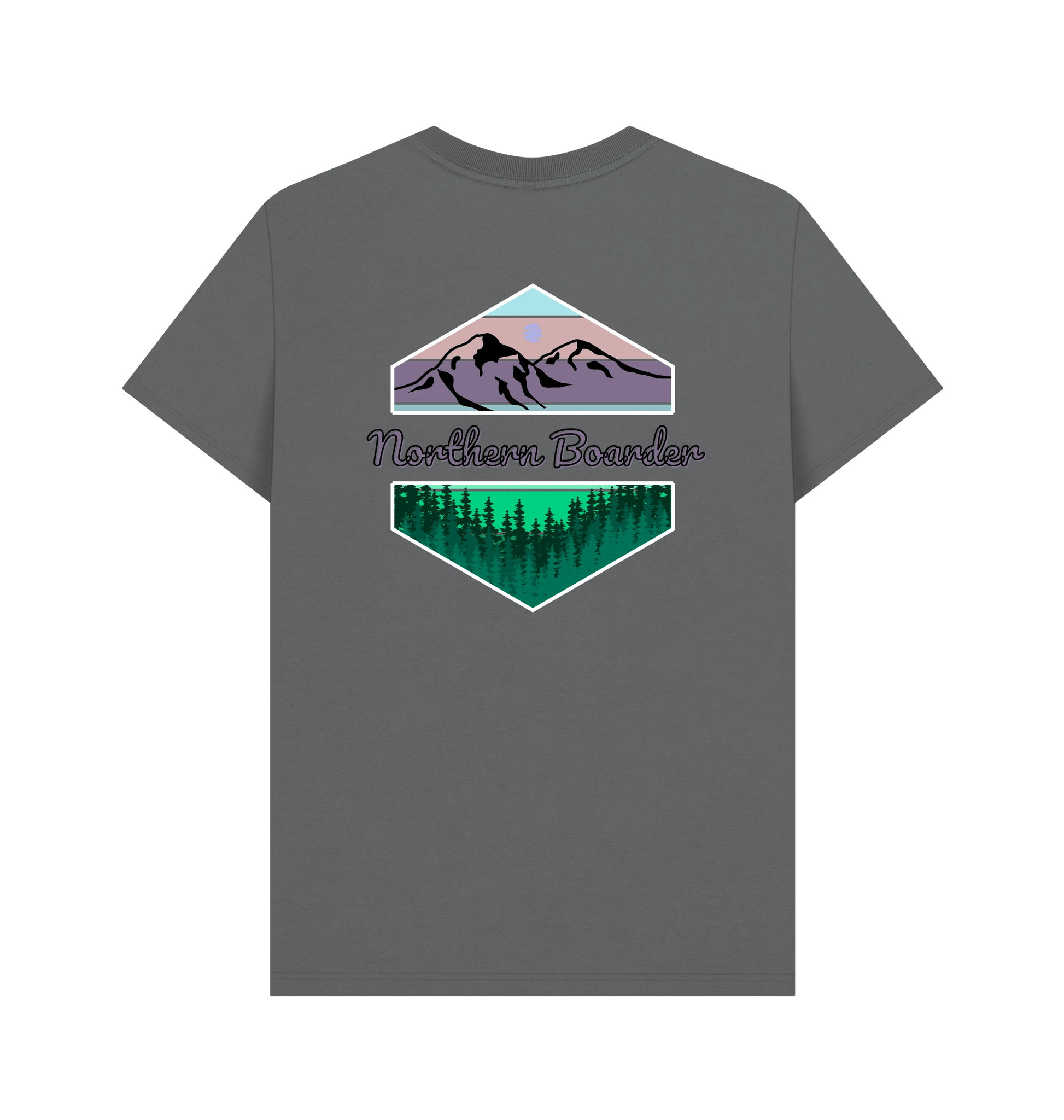 Slate Grey Printed T-shirt Back