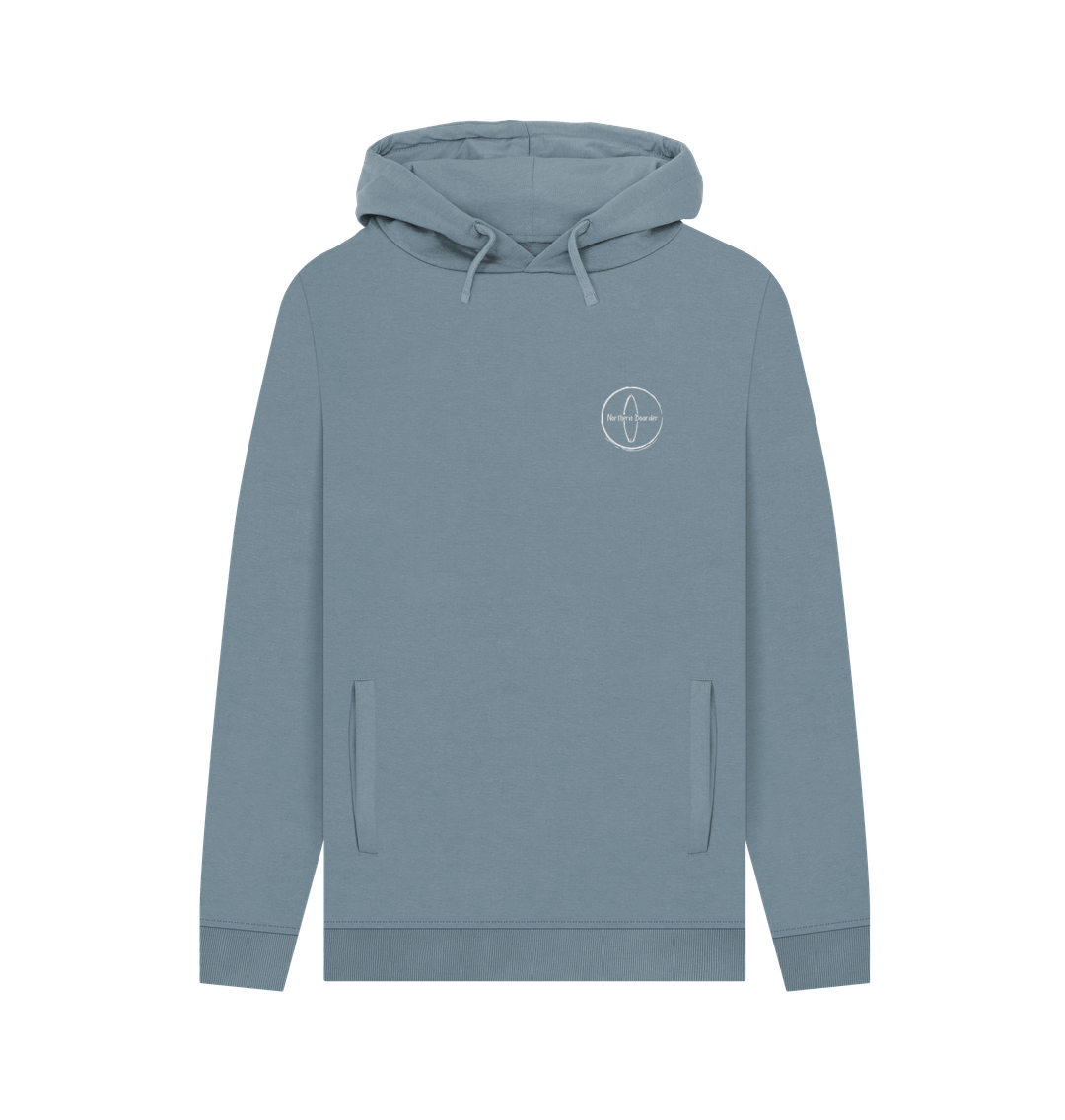 Stone Blue Northern Boarder Logo Lad's Hoodie