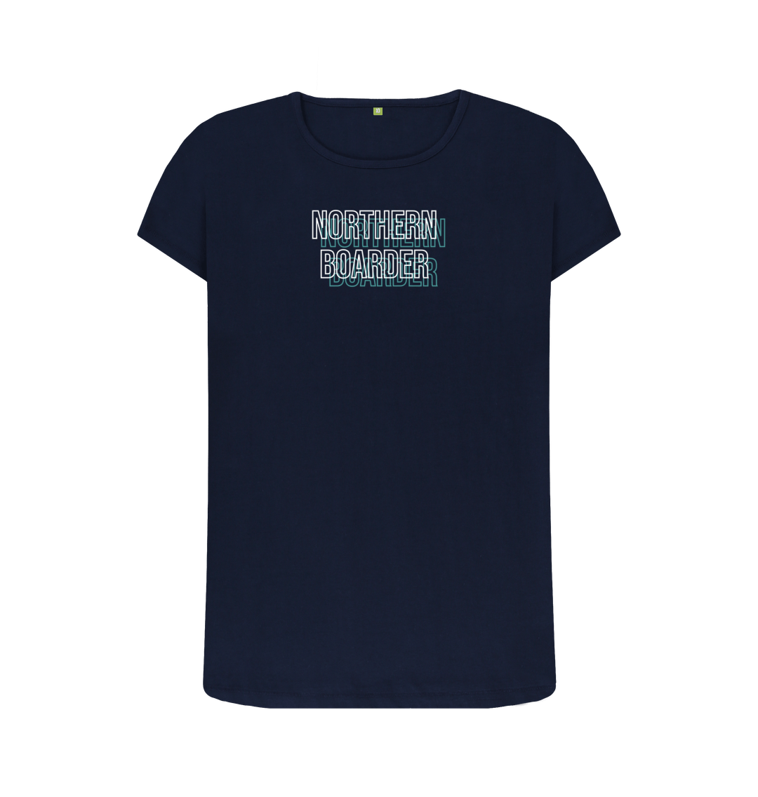 Navy Blue Printed T-shirt Front