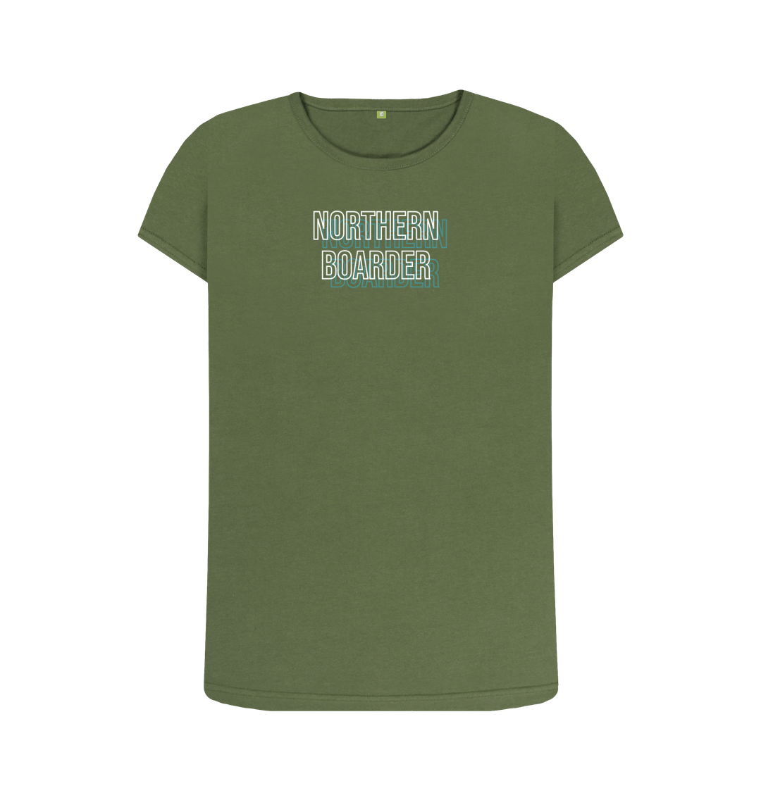 Khaki Printed T-shirt Front