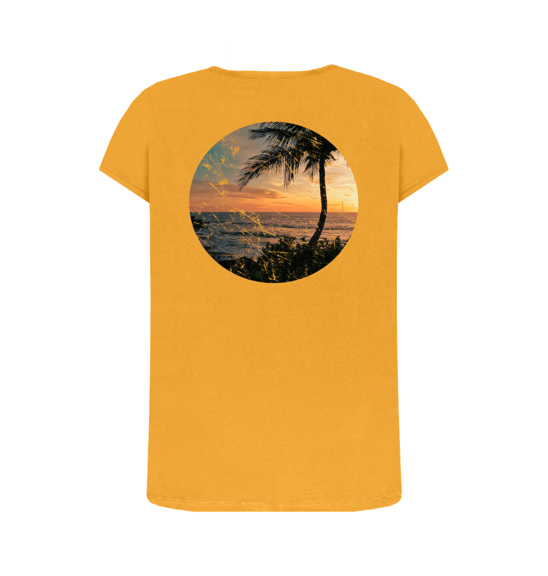 Mustard Printed T-shirt Back