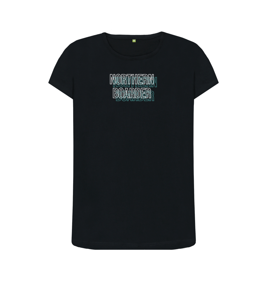 Black Printed T-shirt Front