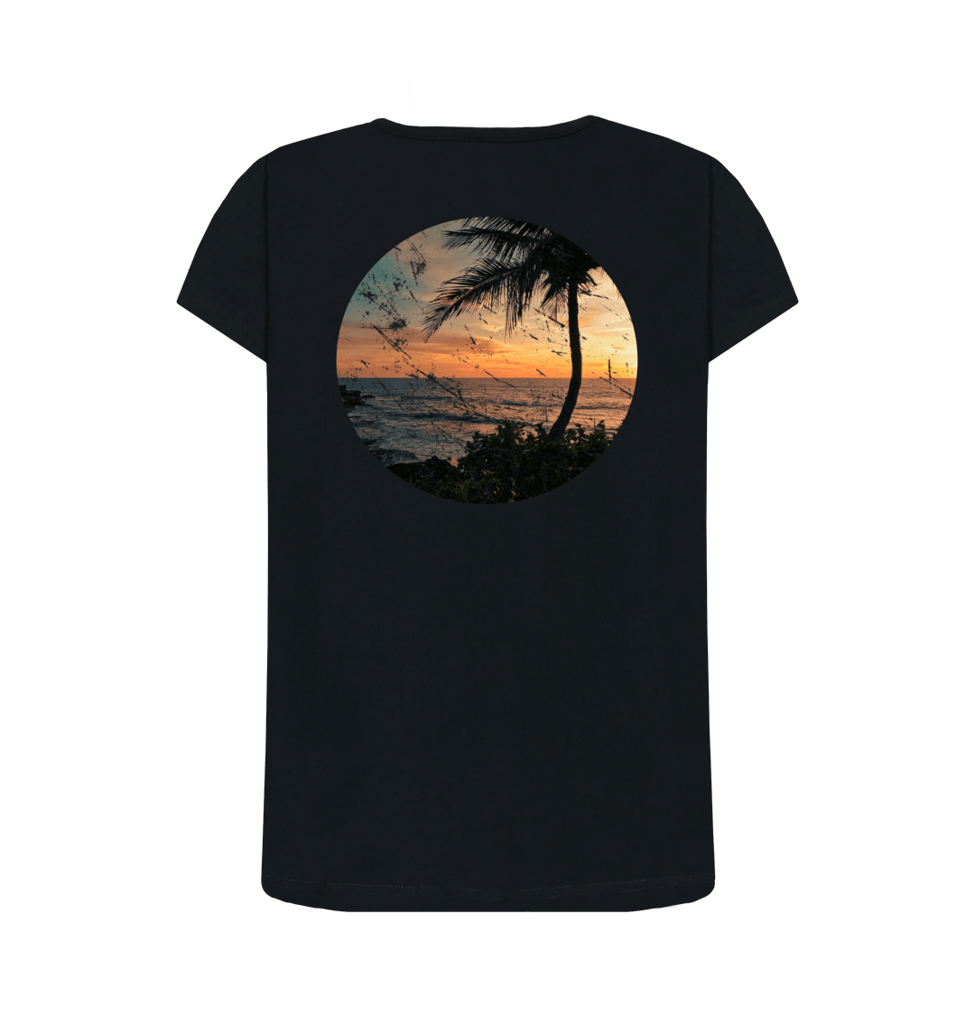 Black Printed T-shirt Back