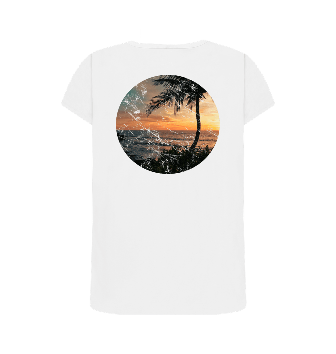 White Printed T-shirt Back